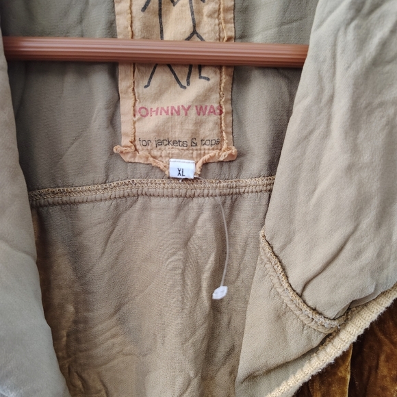 Nwot Johnny Was Pete & Greta Velvet Silk Pullover Hoodie Size Xl - Picture 4 of 9